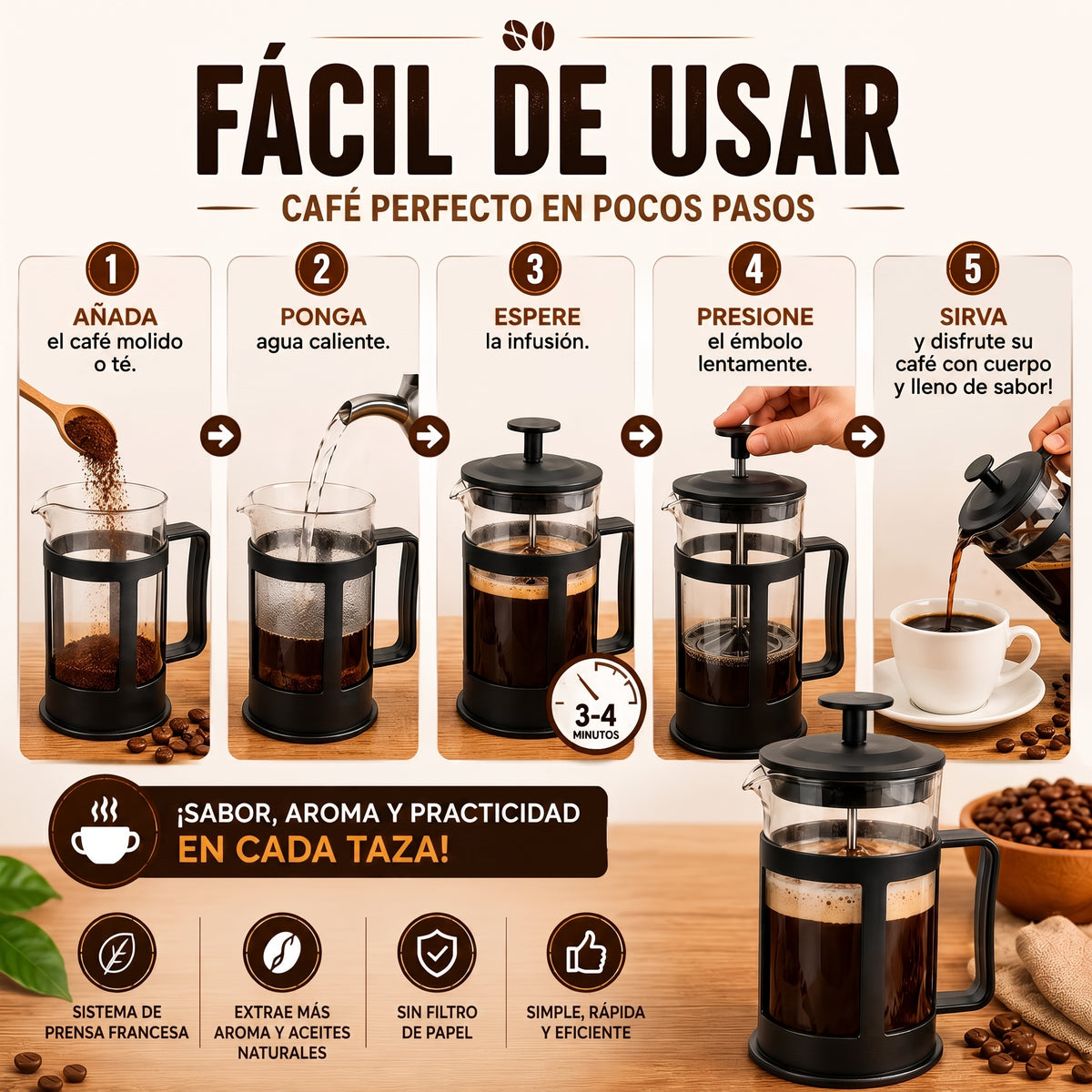 Cafetera prensa francesa